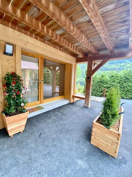 Androsace Appartement Dans Chalet Bois Avec Jacuzzi Privatif Terrasse Et Vue Montagne Les Villards-sur-Thônes Exterior foto